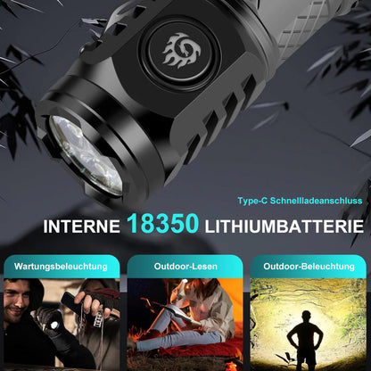 🔋🔦Three-Eyed Monster Mini Taschenlampe – Ultrastark, kompakt & wiederaufladbar