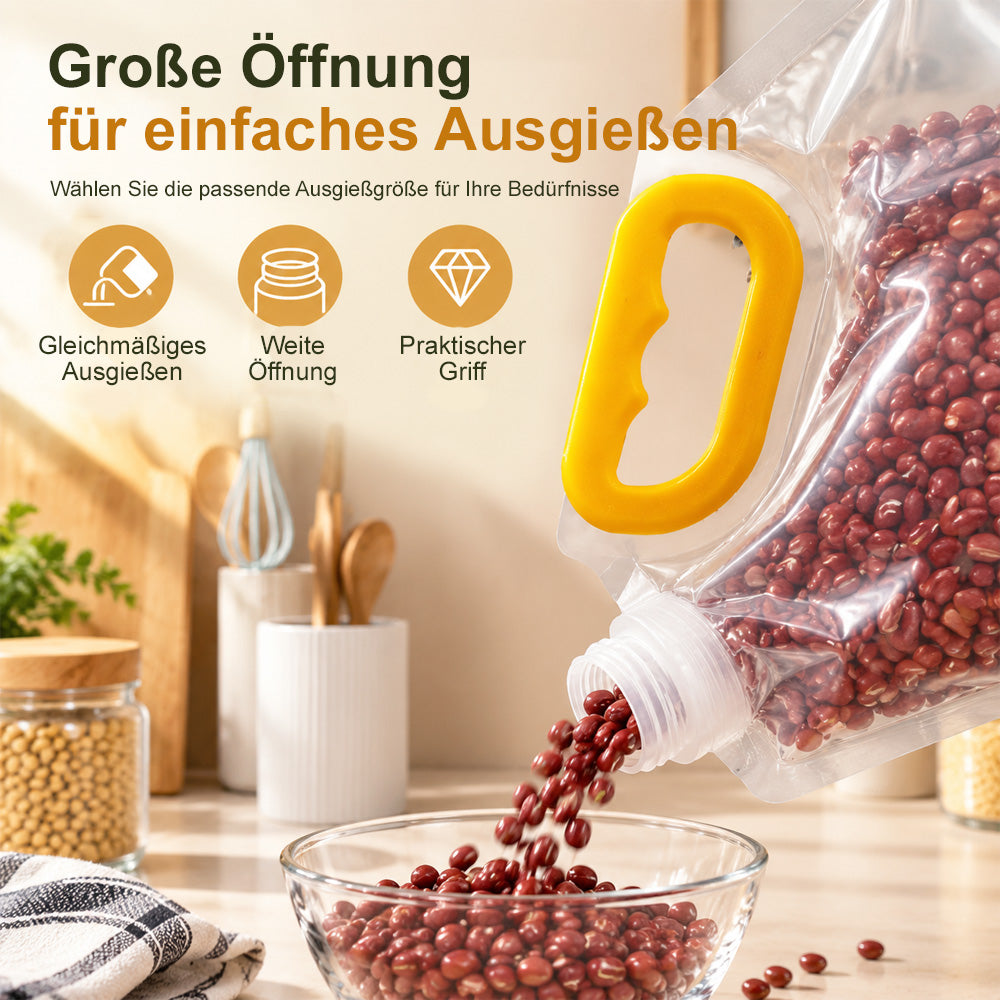 🏠 Große Vorratsbeutel – Lebensmittelecht, Luftdicht & Platzsparend