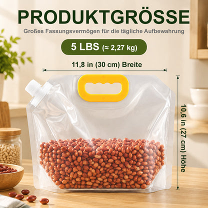 🏠 Große Vorratsbeutel – Lebensmittelecht, Luftdicht & Platzsparend