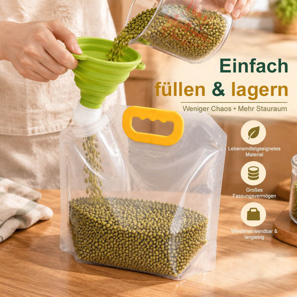 🏠 Große Vorratsbeutel – Lebensmittelecht, Luftdicht & Platzsparend