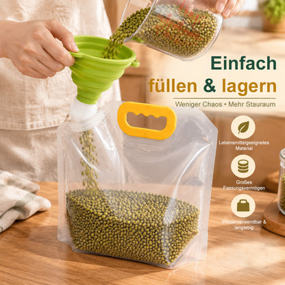 🏠 Große Vorratsbeutel – Lebensmittelecht, Luftdicht & Platzsparend