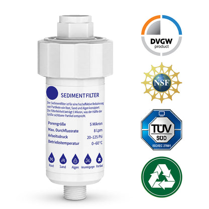 🏠 Wasserfilter für Zuhause – Universal Filter für Dusche, Küche, Wasserhahn & Waschmaschine