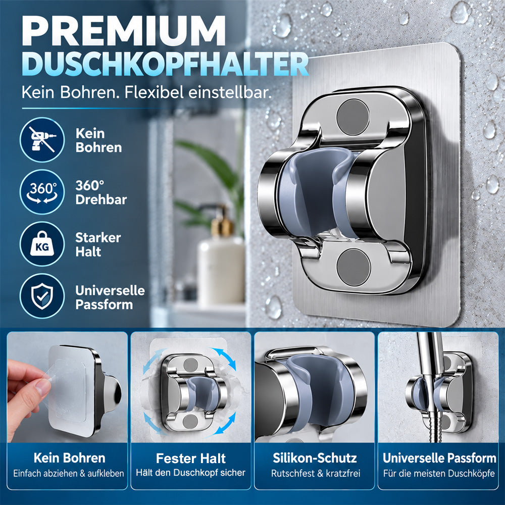 🆙🚿 Duschkopfhalter ohne Bohren – 90° verstellbar & bis 100 kg belastbar