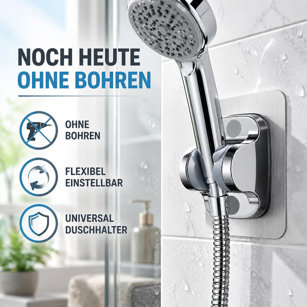 🆙🚿 Duschkopfhalter ohne Bohren – 90° verstellbar & bis 100 kg belastbar