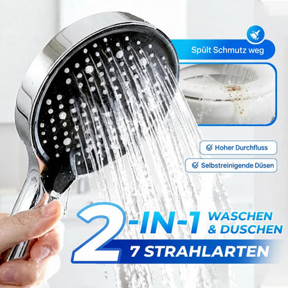 🚿 2-in-1 Hochdruck Duschkopf – 7 Modi für Dusche & Reinigung