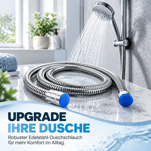 🆙🚿 Verbesserter 1,5 m Edelstahl Duschschlauch – Auslaufsicher & Robust
