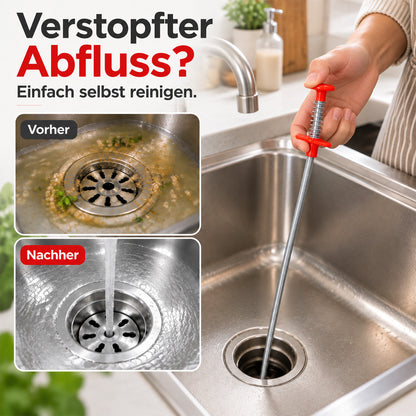 🪠 2M Abfluss-Reinigungsspirale – Entfernt Haare & Verstopfungen