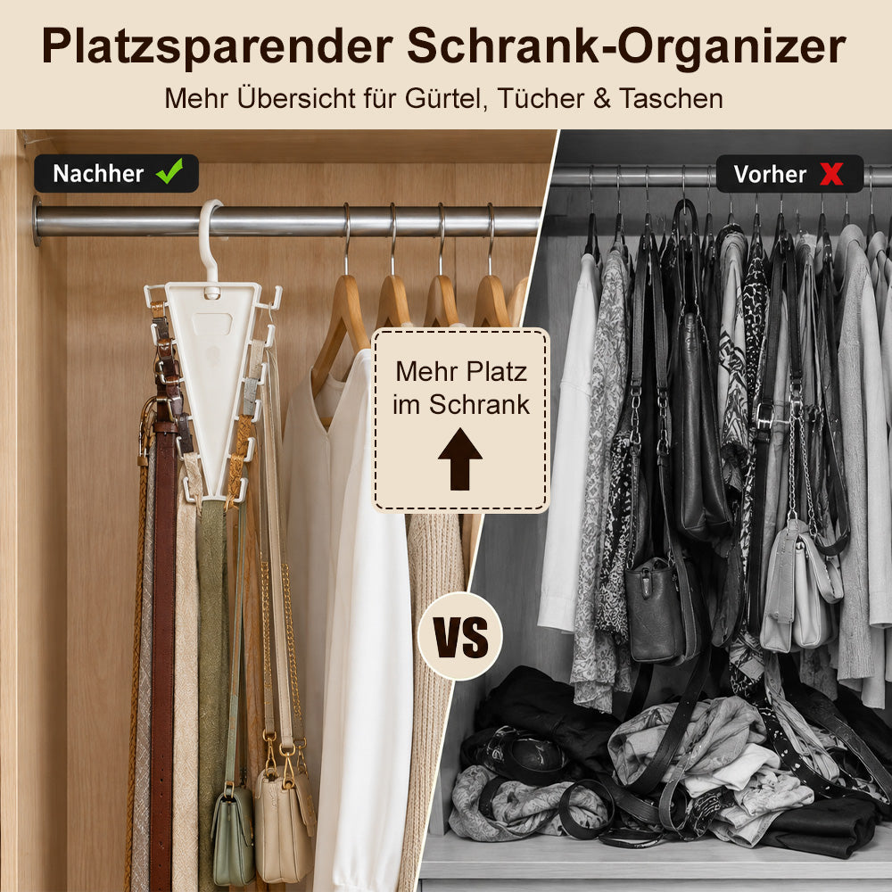 ✨V-förmiger Schrank-Organizer – 12 Haken für mehr Platz