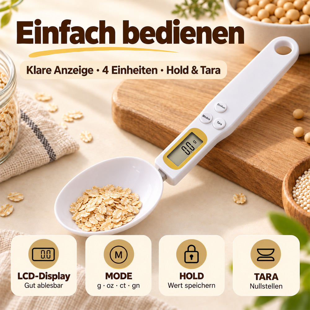 🥄 Die smarte Löffelwaage – Präzise messen, einfach dosieren