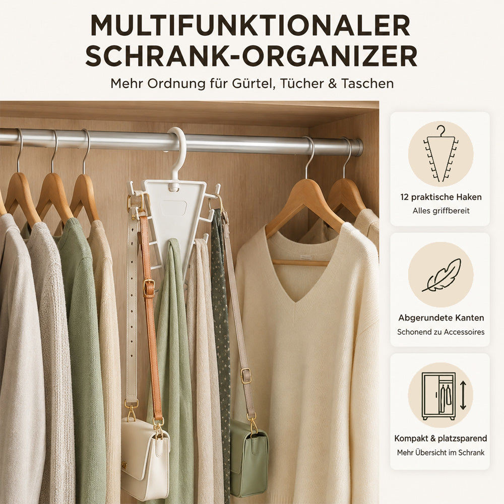 ✨V-förmiger Schrank-Organizer – 12 Haken für mehr Platz