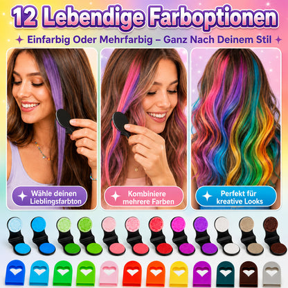 🎨 Sofortige Haarfarben-Magie – Auswaschbares temporäres Haarkreide-Set  ✨
