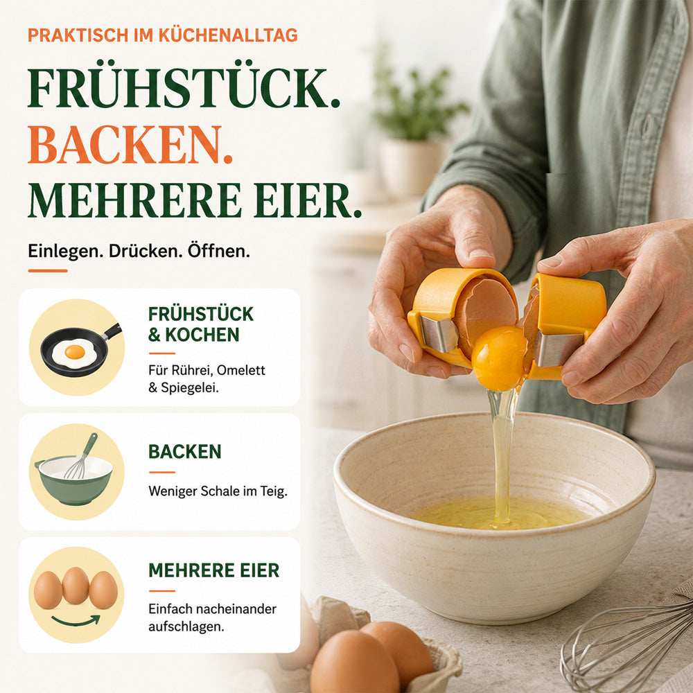 🍳 Schneller Eieröffner – Eier sauber & mühelos öffnen 🔥