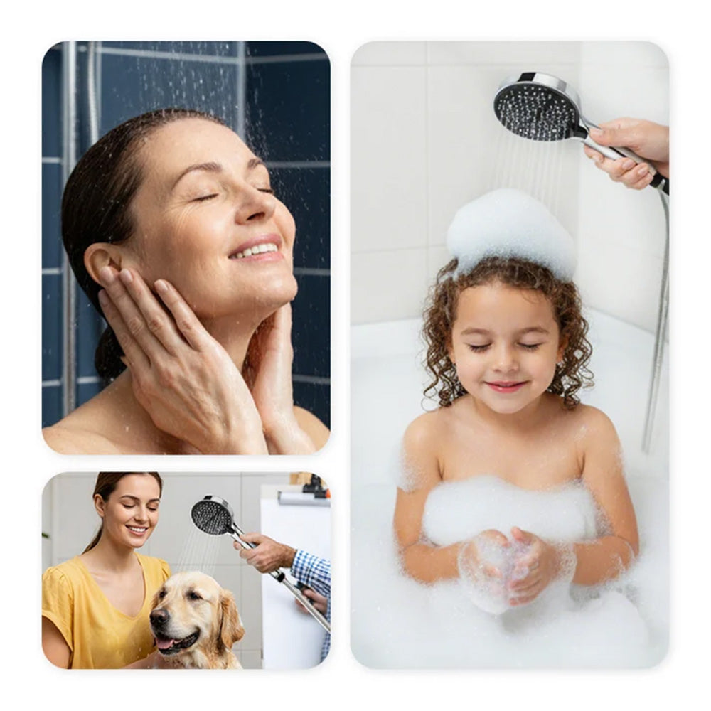 🚿 2-in-1 Hochdruck Duschkopf – 7 Modi für Dusche & Reinigung