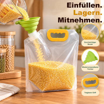 🏠 Große Vorratsbeutel – Lebensmittelecht, Luftdicht & Platzsparend