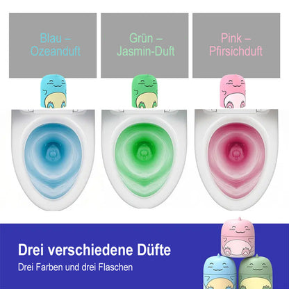 🆙🫧Automatischer WC-Reiniger im süßen Dino-Design – Langzeit Toilettenreiniger für den Spülkasten (Hält bis zu 9 Monate), WC-Duft gegen Kalk & Gerüche (Ozean/Jasmin/Pfirsich)