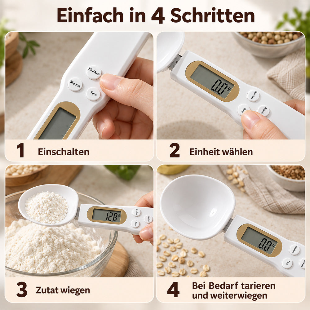 🥄 Die smarte Löffelwaage – Präzise messen, einfach dosieren