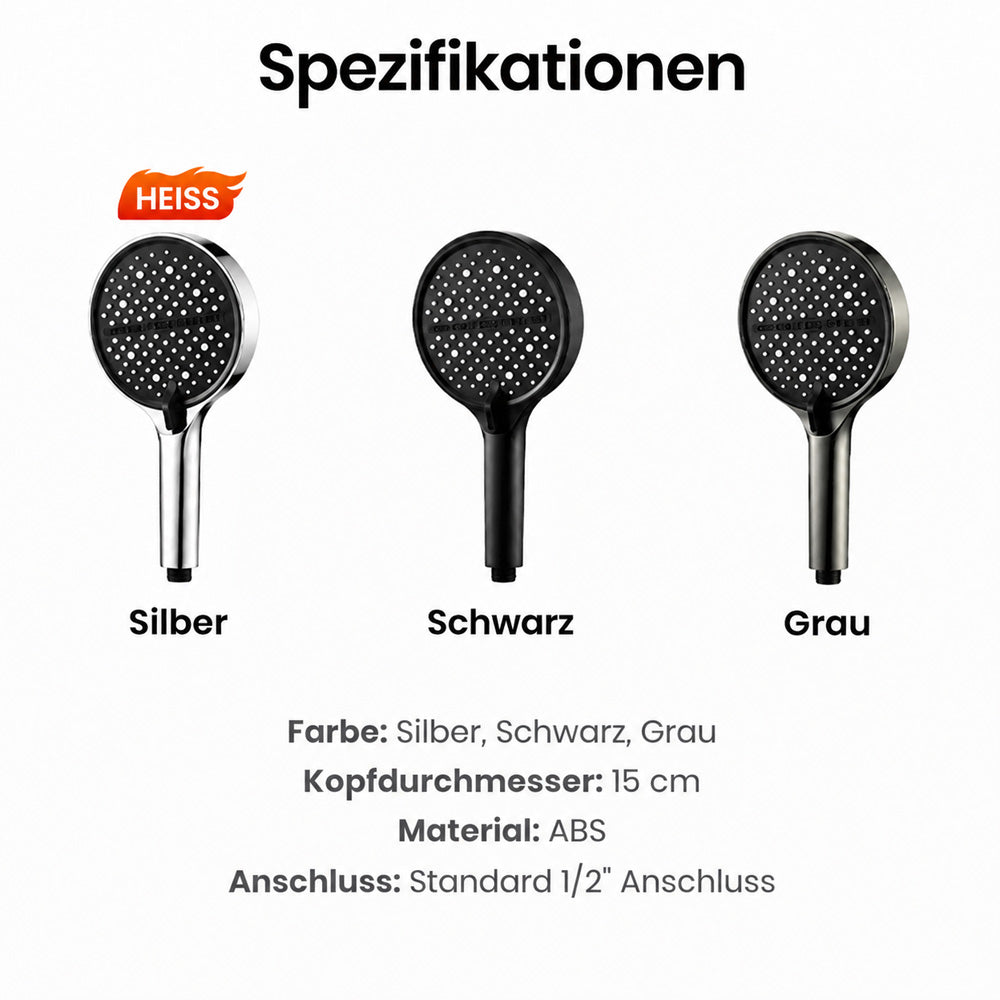 🚿 2-in-1 Hochdruck Duschkopf – 7 Modi für Dusche & Reinigung