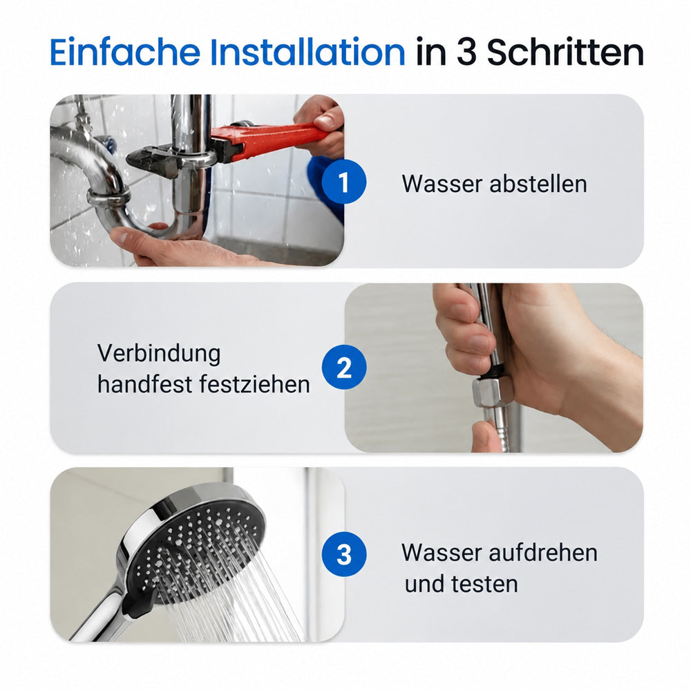 🚿 2-in-1 Hochdruck Duschkopf – 7 Modi für Dusche & Reinigung