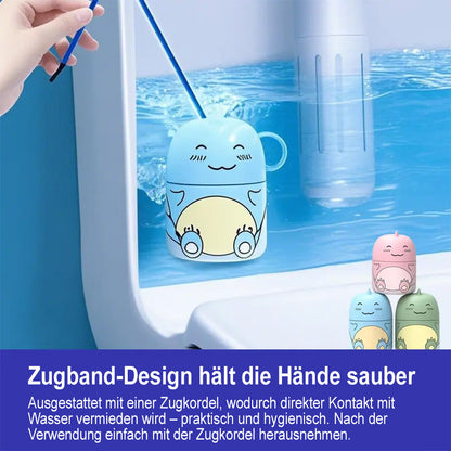 🆙🫧Automatischer WC-Reiniger im süßen Dino-Design – Langzeit Toilettenreiniger für den Spülkasten (Hält bis zu 9 Monate), WC-Duft gegen Kalk & Gerüche (Ozean/Jasmin/Pfirsich)