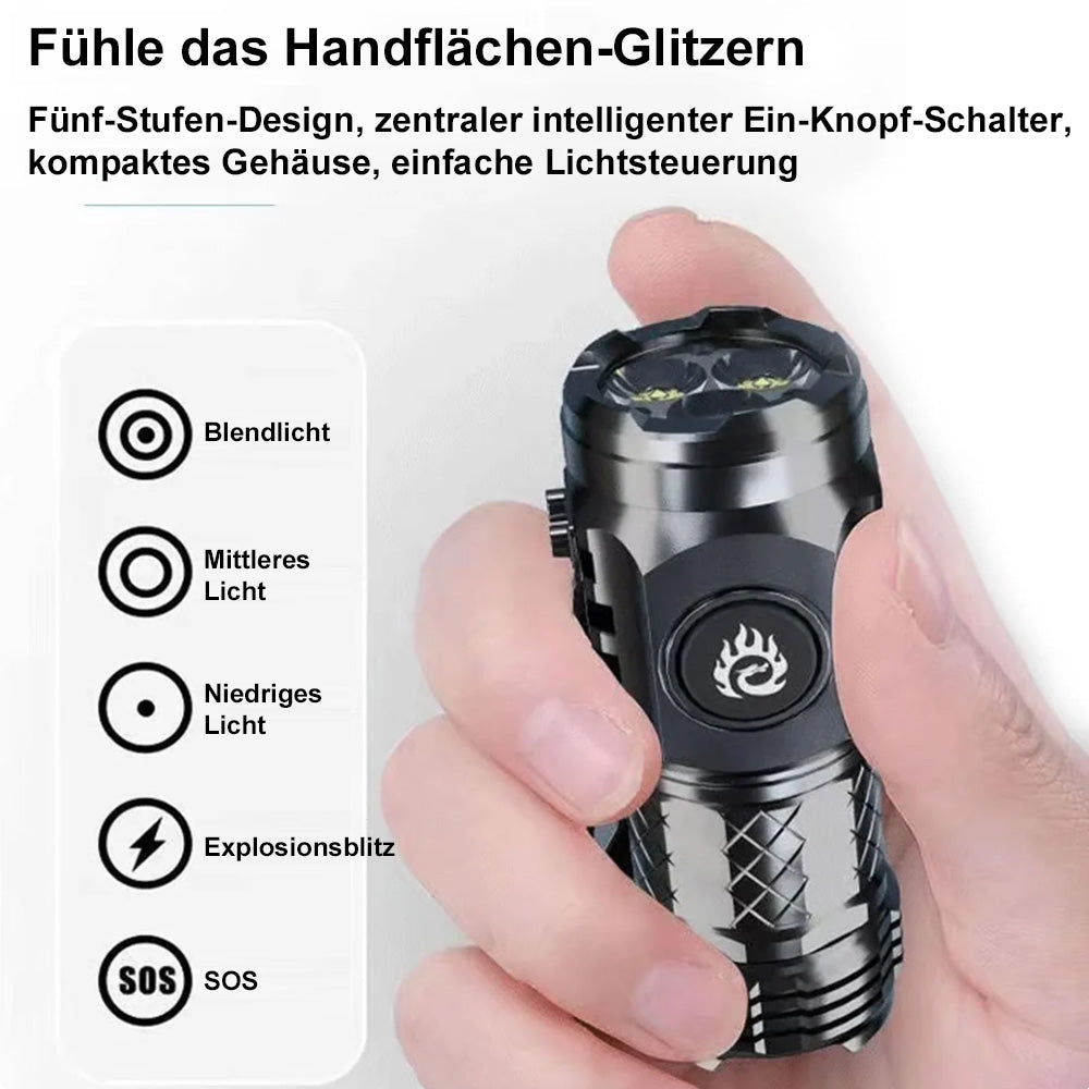 🔋🔦Three-Eyed Monster Mini Taschenlampe – Ultrastark, kompakt & wiederaufladbar